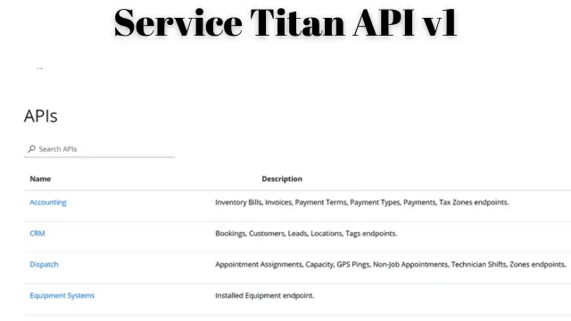 Service Titan API v1